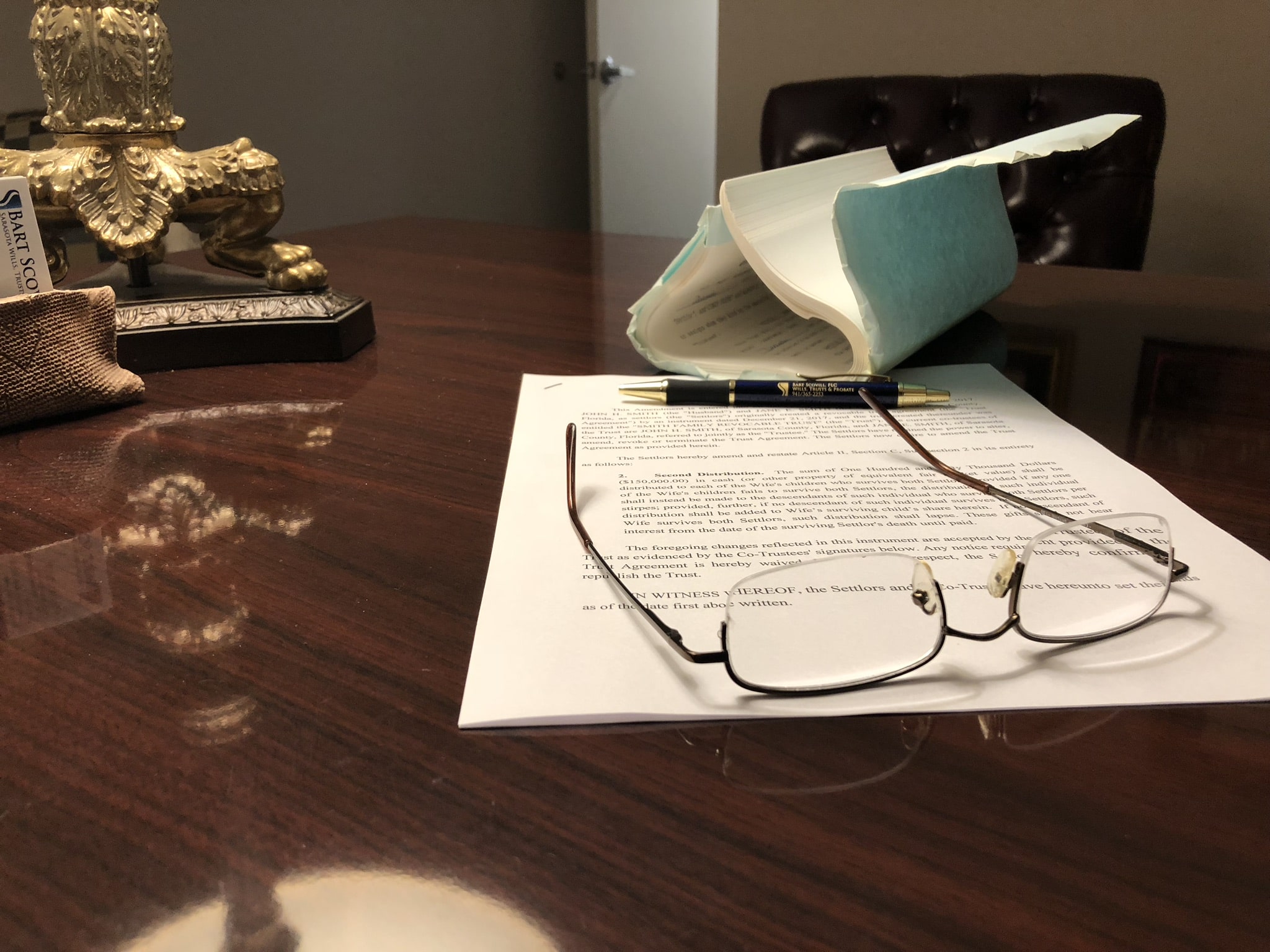 New and old legal documents on a desk