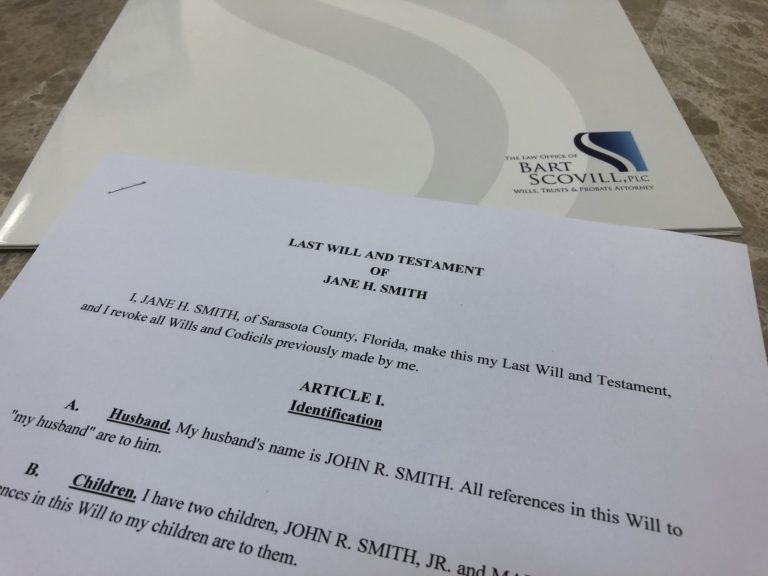 The header of a simple will