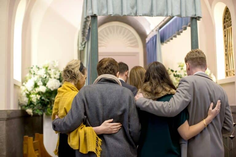 A family mourning a loss