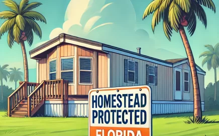 Mobile home with Florida homestead protection