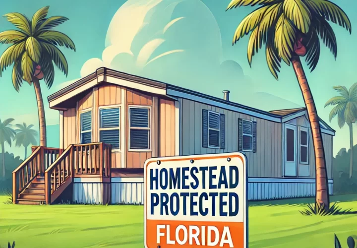 Mobile home with Florida homestead protection