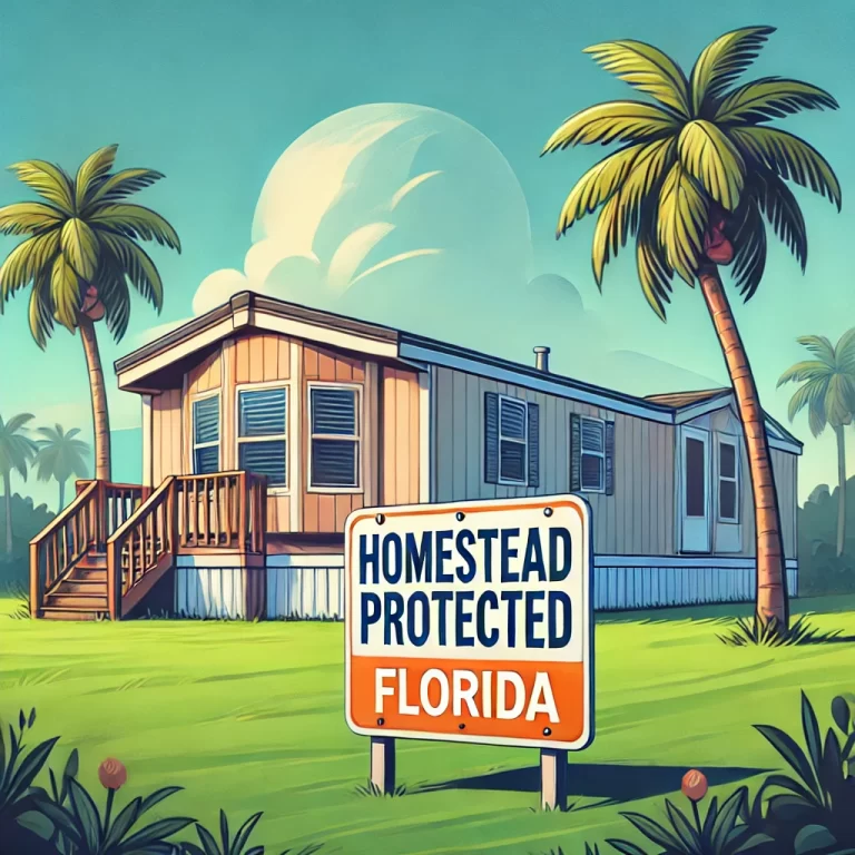 Mobile home with Florida homestead protection
