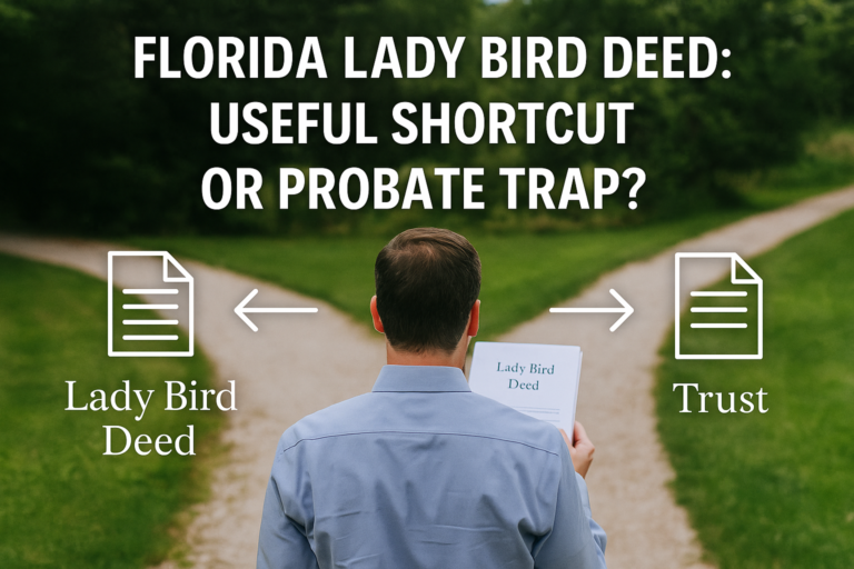 a “fork in the road” between a deed and a trust, or a person uncertain between two legal documents?