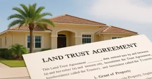 Florida land trust agreement holding real estate property for estate planning